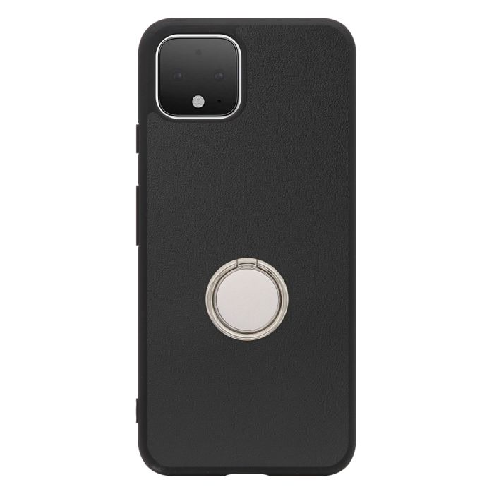 [ LOOF RING-SHELL (シンプル Ver.) ] Google Pixel 4 googlepixel pixel4xl ピクセル4 スマホケース 背面 ケース カバー ハードケース スマホリング リング付き 本革 ストラップホール [ Google Pixel 4 ]