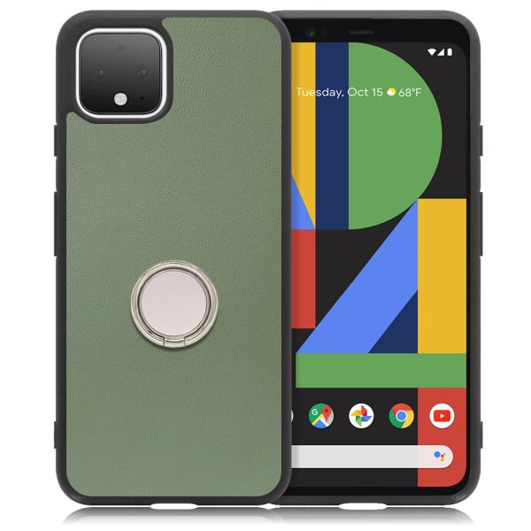 [ LOOF RING-SHELL ] Google Pixel 4 googlepixel pixel4xl ピクセル4 スマホケース 背面 ケース カバー ハードケース スマホリング リング付き 本革 ストラップホール [ Google Pixel 4 ]