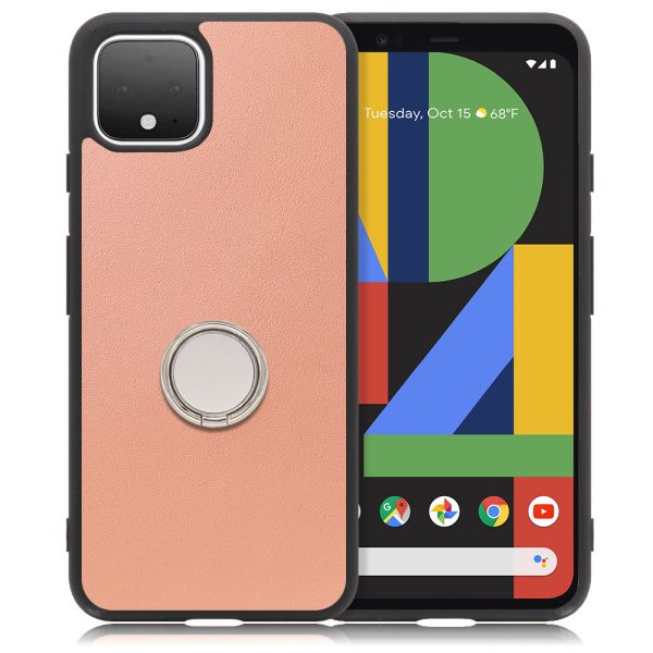 [ LOOF RING-SHELL ] Google Pixel 4 googlepixel pixel4xl ピクセル4 スマホケース 背面 ケース カバー ハードケース スマホリング リング付き 本革 ストラップホール [ Google Pixel 4 ]