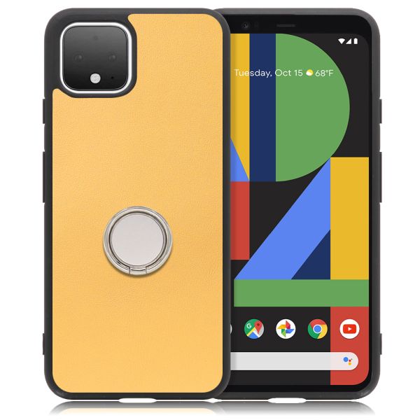 [ LOOF RING-SHELL ] Google Pixel 4 googlepixel pixel4xl ピクセル4 スマホケース 背面 ケース カバー ハードケース スマホリング リング付き 本革 ストラップホール [ Google Pixel 4 ]
