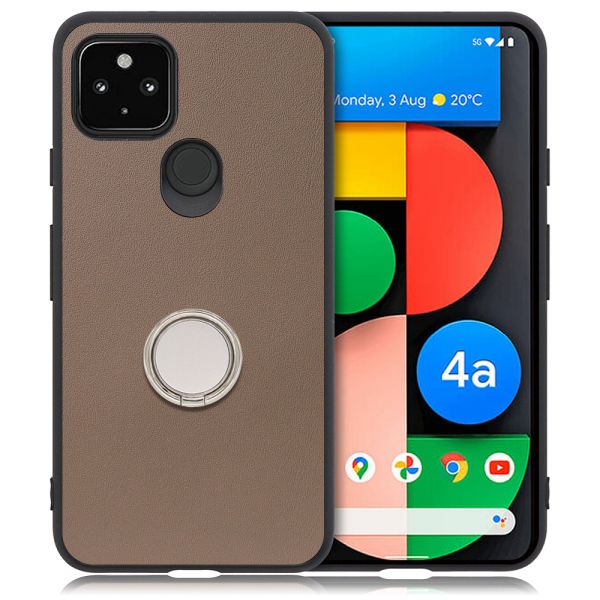 [ LOOF RING-SHELL ] Google Pixel 4a 5G pixel4a5g googlepixel4a5g スマホケース 背面 ケース カバー ハードケース スマホリング リング付き 本革 ストラップホール [ Google Pixel 4a 5G ]