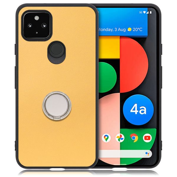 [ LOOF RING-SHELL ] Google Pixel 4a 5G pixel4a5g googlepixel4a5g スマホケース 背面 ケース カバー ハードケース スマホリング リング付き 本革 ストラップホール [ Google Pixel 4a 5G ]