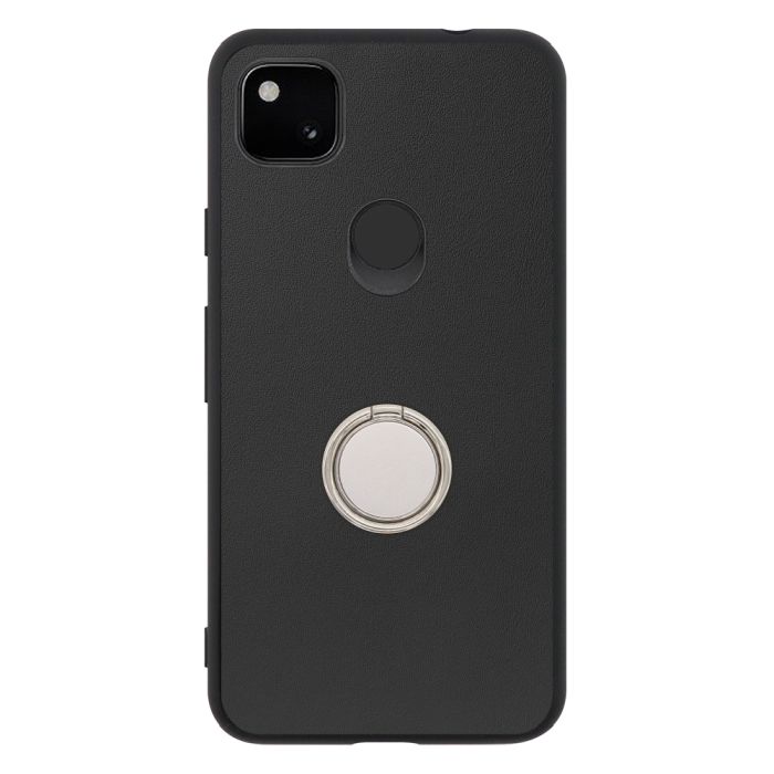 [ LOOF RING-SHELL (シンプル Ver.) ] Google Pixel 4a pixel4a googlepixel4a スマホケース 背面 ケース カバー ハードケース スマホリング リング付き 本革 ストラップホール [ Google Pixel 4a ]
