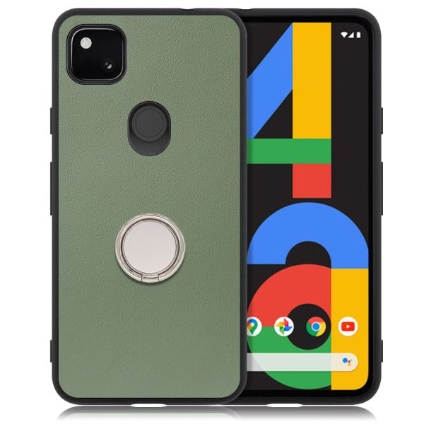 [ LOOF RING-SHELL ] Google Pixel 4a pixel4a googlepixel4a スマホケース 背面 ケース カバー ハードケース スマホリング リング付き 本革 ストラップホール [ Google Pixel 4a ]