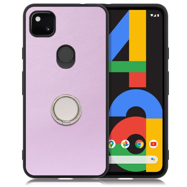 [ LOOF RING-SHELL ] Google Pixel 4a pixel4a googlepixel4a スマホケース 背面 ケース カバー ハードケース スマホリング リング付き 本革 ストラップホール [ Google Pixel 4a ]