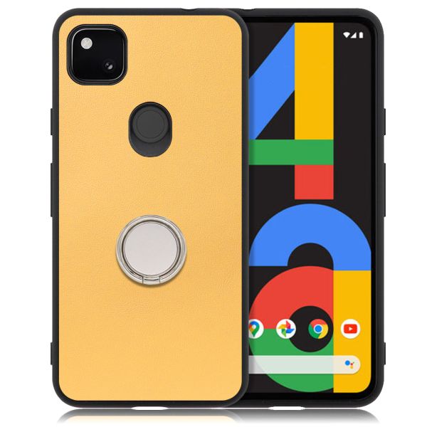 [ LOOF RING-SHELL ] Google Pixel 4a pixel4a googlepixel4a スマホケース 背面 ケース カバー ハードケース スマホリング リング付き 本革 ストラップホール [ Google Pixel 4a ]