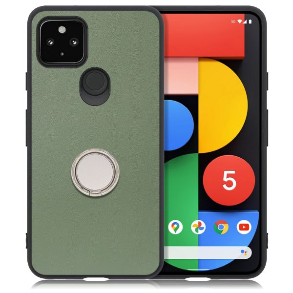 [ LOOF RING-SHELL ] Google Pixel 5 pixel5 Googlepixel5 スマホケース 背面 ケース カバー ハードケース スマホリング リング付き 本革 ストラップホール [ Google Pixel 5 ]