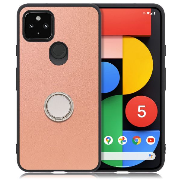 [ LOOF RING-SHELL ] Google Pixel 5 pixel5 Googlepixel5 スマホケース 背面 ケース カバー ハードケース スマホリング リング付き 本革 ストラップホール [ Google Pixel 5 ]