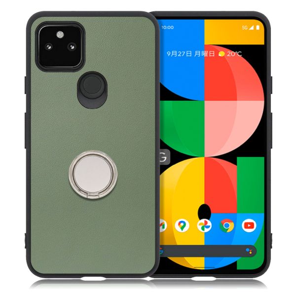 [ LOOF RING-SHELL ] Google Pixel 5a (5G) Googlepixel5a5g pixel5a5g pixel5a スマホケース 背面 ケース カバー ハードケース スマホリング リング付き 本革 ストラップホール [ Google Pixel 5a (5G) ]