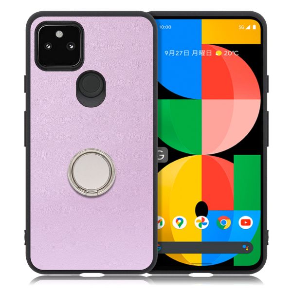 [ LOOF RING-SHELL ] Google Pixel 5a (5G) Googlepixel5a5g pixel5a5g pixel5a スマホケース 背面 ケース カバー ハードケース スマホリング リング付き 本革 ストラップホール [ Google Pixel 5a (5G) ]