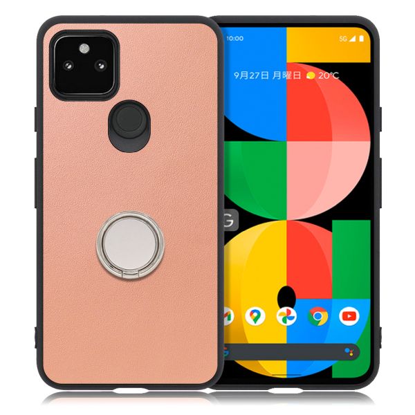 [ LOOF RING-SHELL ] Google Pixel 5a (5G) Googlepixel5a5g pixel5a5g pixel5a スマホケース 背面 ケース カバー ハードケース スマホリング リング付き 本革 ストラップホール [ Google Pixel 5a (5G) ]