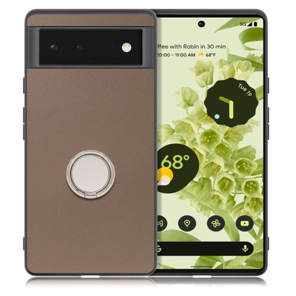 [ LOOF RING-SHELL ] Google Pixel 6 googlepixel6 pixel6 ピクセル6 スマホケース 背面 ケース カバー ハードケース スマホリング リング付き 本革 ストラップホール [ Google Pixel 6 ]
