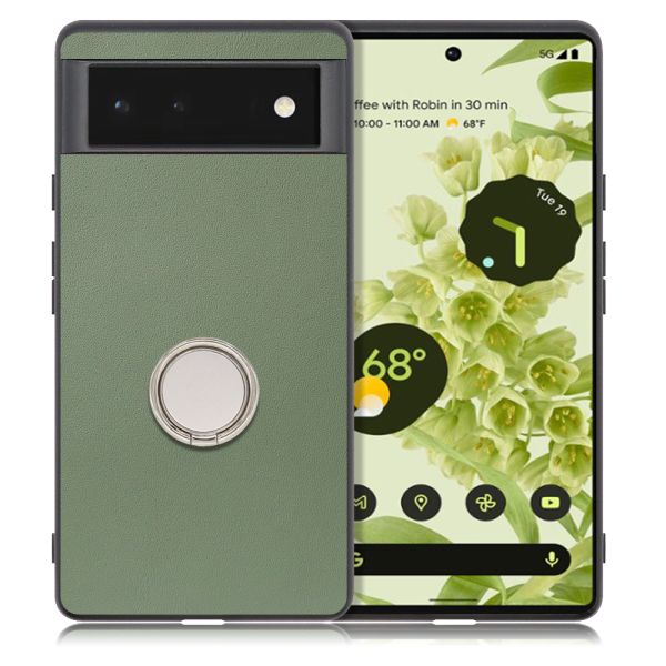[ LOOF RING-SHELL ] Google Pixel 6 googlepixel6 pixel6 ピクセル6 スマホケース 背面 ケース カバー ハードケース スマホリング リング付き 本革 ストラップホール [ Google Pixel 6 ]