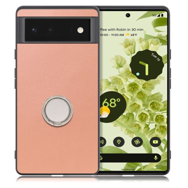 [ LOOF RING-SHELL ] Google Pixel 6 googlepixel6 pixel6 ピクセル6 スマホケース 背面 ケース カバー ハードケース スマホリング リング付き 本革 ストラップホール [ Google Pixel 6 ]