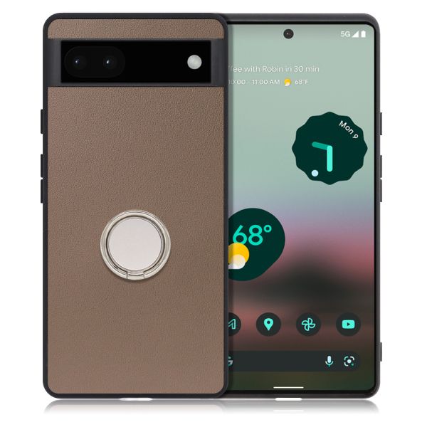 [ LOOF RING-SHELL ] Google Pixel 6a googlepixel6a pixel6a スマホケース 背面 ケース カバー ハードケース スマホリング リング付き 本革 ストラップホール [ Google Pixel 6a ]