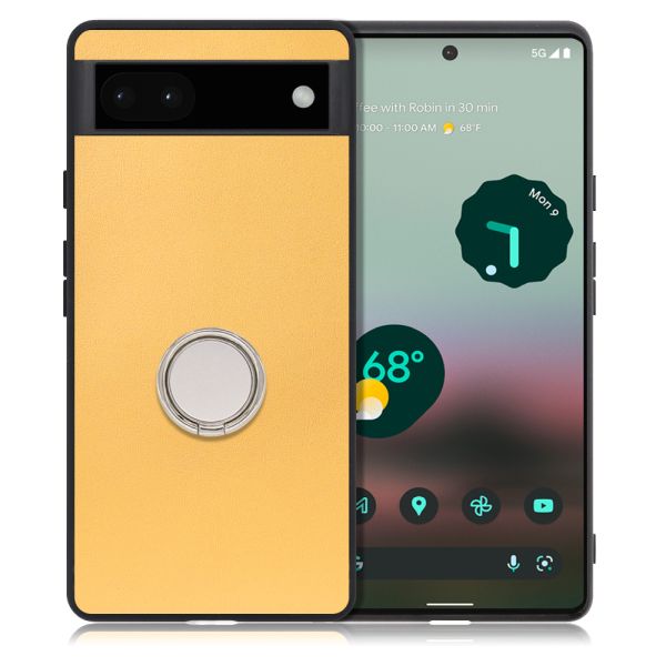 [ LOOF RING-SHELL ] Google Pixel 6a googlepixel6a pixel6a スマホケース 背面 ケース カバー ハードケース スマホリング リング付き 本革 ストラップホール [ Google Pixel 6a ]