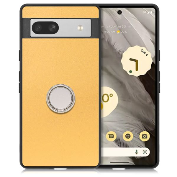 [ LOOF RING-SHELL ] Google Pixel 7a googlepixel7a pixel7a スマホケース 背面 ケース カバー ハードケース スマホリング リング付き 本革 ストラップホール [ Google Pixel 7a ]