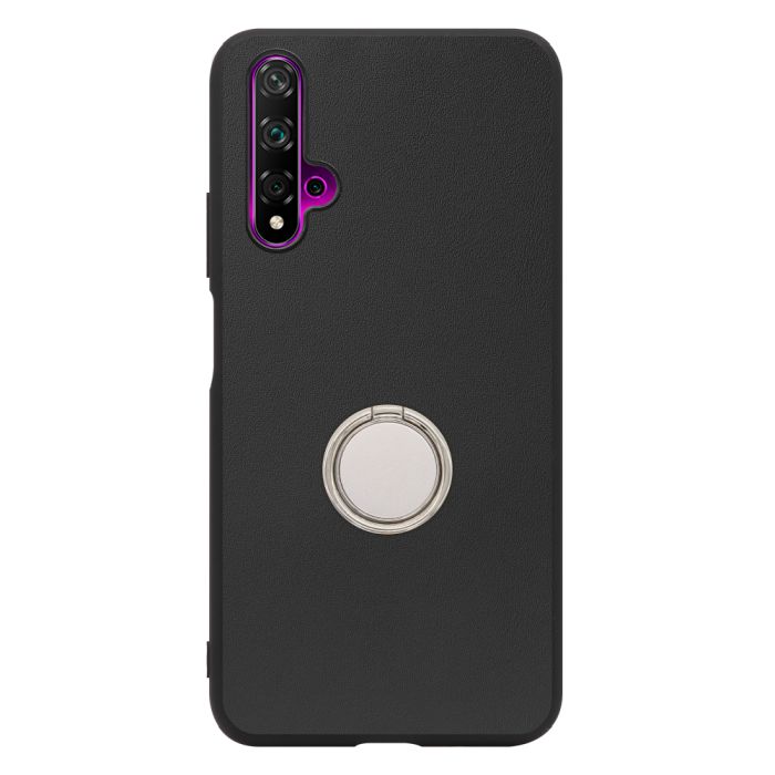 [ LOOF RING-SHELL (シンプル Ver.) ] HUAWEI nova 5T nova5t スマホケース 背面 ケース カバー ハードケース スマホリング リング付き 本革 ストラップホール [ HUAWEI nova 5T ]