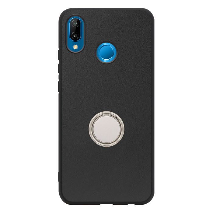 [ LOOF RING-SHELL (シンプル Ver.) ] HUAWEI P20 lite p20lite スマホケース 背面 ケース カバー ハードケース スマホリング リング付き 本革 ストラップホール [ HUAWEI P20 lite ]