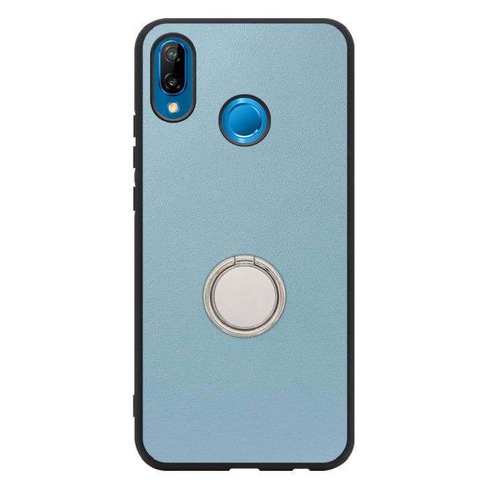 [ LOOF RING-SHELL (シンプル Ver.) ] HUAWEI P20 lite p20lite スマホケース 背面 ケース カバー ハードケース スマホリング リング付き 本革 ストラップホール [ HUAWEI P20 lite ]