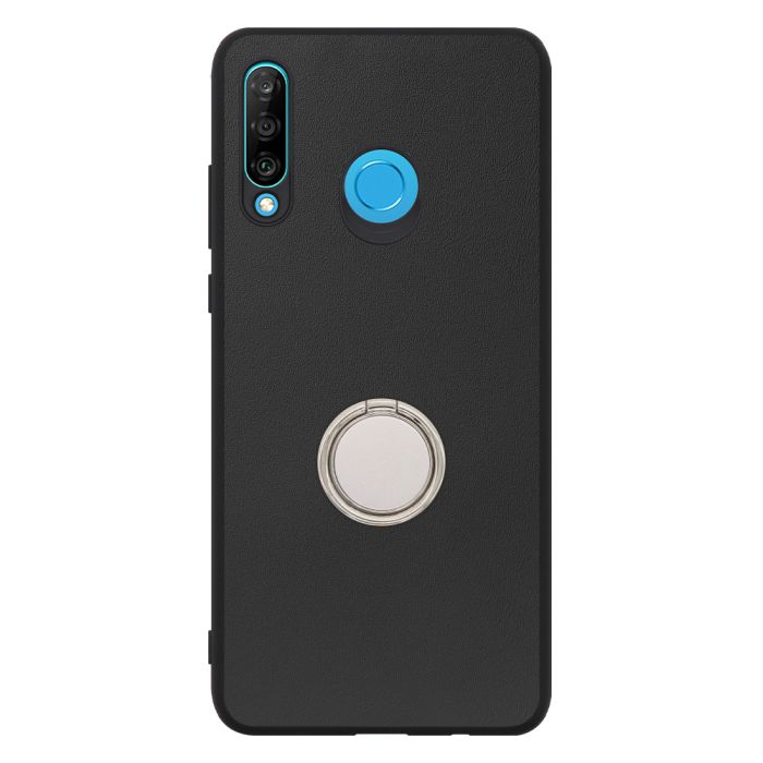 [ LOOF RING-SHELL (シンプル Ver.) ] HUAWEI P30 lite / P30 lite Premium p30lite p30litepremium スマホケース 背面 ケース カバー ハードケース スマホリング リング付き 本革 ストラップホール [ HUAWEI P30 lite / lite Premium ]