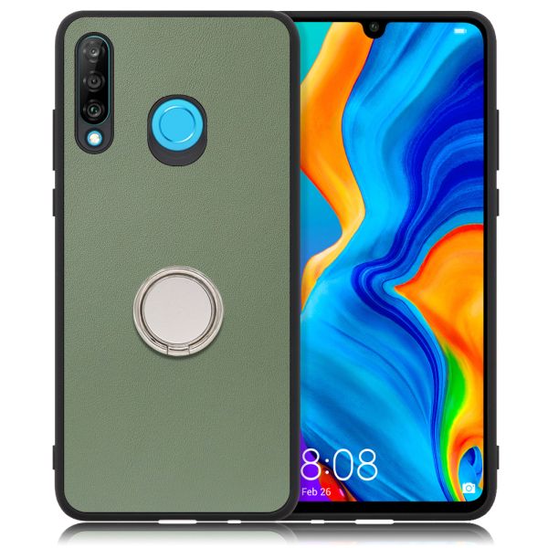 [ LOOF RING-SHELL ] HUAWEI P30 lite / P30 lite Premium p30lite p30litepremium スマホケース 背面 ケース カバー ハードケース スマホリング リング付き 本革 ストラップホール [ HUAWEI P30 lite / lite Premium ]