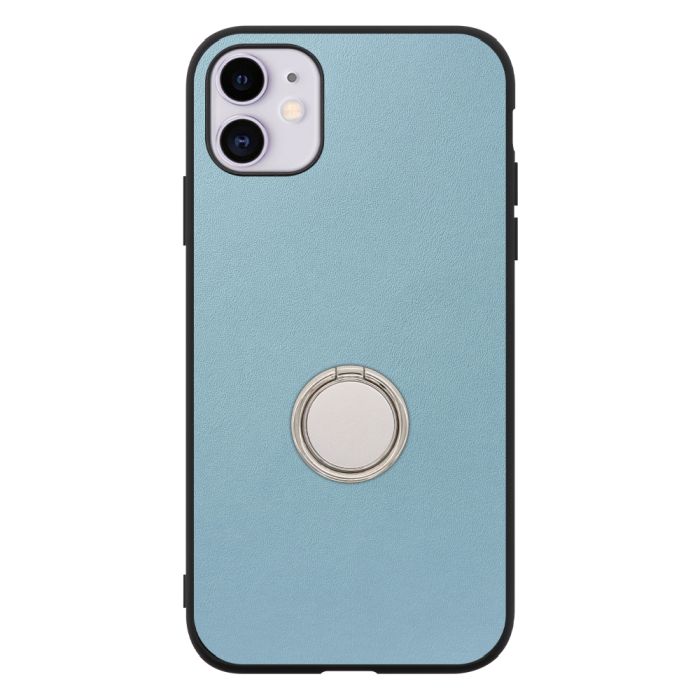 [ LOOF RING-SHELL (シンプル Ver.) ] iPhone 11 iPhone11 スマホケース 背面 ケース カバー ハードケース スマホリング リング付き 本革 ストラップホール [ iPhone 11 ]