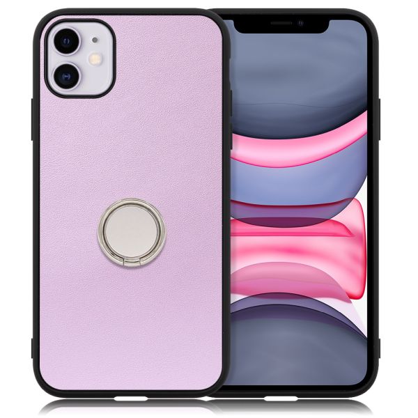 [ LOOF RING-SHELL ] iPhone 11 iPhone11 スマホケース 背面 ケース カバー ハードケース スマホリング リング付き 本革 ストラップホール [ iPhone 11 ]
