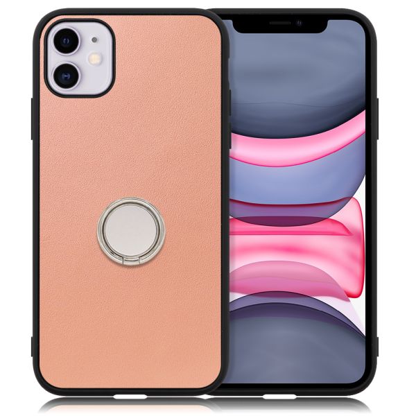 [ LOOF RING-SHELL ] iPhone 11 iPhone11 スマホケース 背面 ケース カバー ハードケース スマホリング リング付き 本革 ストラップホール [ iPhone 11 ]