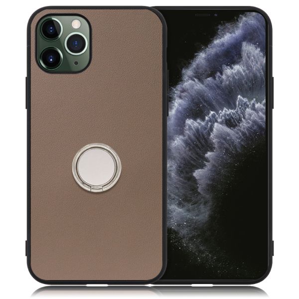 [ LOOF RING-SHELL ] iPhone 11 Pro iPhone11pro 11pro スマホケース 背面 ケース カバー ハードケース スマホリング リング付き 本革 ストラップホール [ iPhone 11 Pro ]