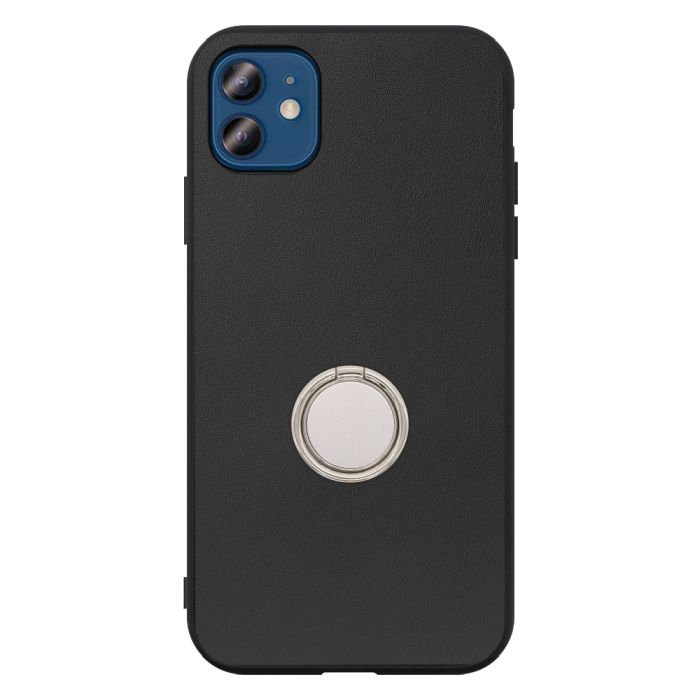 [ LOOF RING-SHELL (シンプル Ver.) ] iPhone 12 / 12 Pro iphone12 iphone12pro 12pro 12プロ スマホケース 背面 ケース カバー ハードケース スマホリング リング付き 本革 ストラップホール [ iPhone 12 / 12 Pro ]