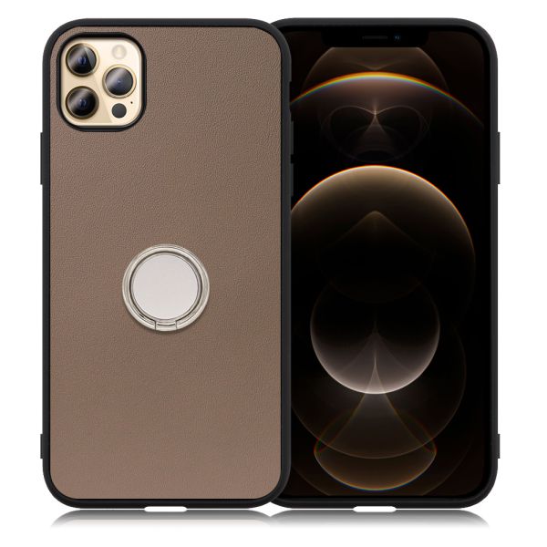 [ LOOF RING-SHELL ] iPhone 12 Pro Max iphone12promax 12promax 12プロマックス スマホケース 背面 ケース カバー ハードケース スマホリング リング付き 本革 ストラップホール [ iPhone 12 Pro Max ]