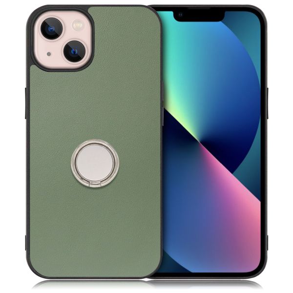 [ LOOF RING-SHELL ] iPhone 13 iphone13 スマホケース 背面 ケース カバー ハードケース スマホリング リング付き 本革 ストラップホール [ iPhone 13 ]