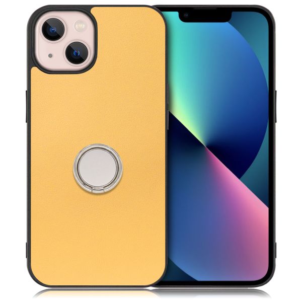 [ LOOF RING-SHELL ] iPhone 13 iphone13 スマホケース 背面 ケース カバー ハードケース スマホリング リング付き 本革 ストラップホール [ iPhone 13 ]
