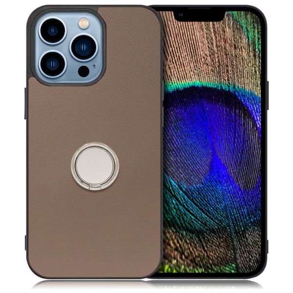 [ LOOF RING-SHELL ] iPhone 13 Pro iphone13pro 13pro プロ スマホケース 背面 ケース カバー ハードケース スマホリング リング付き 本革 ストラップホール [ iPhone 13 Pro ]