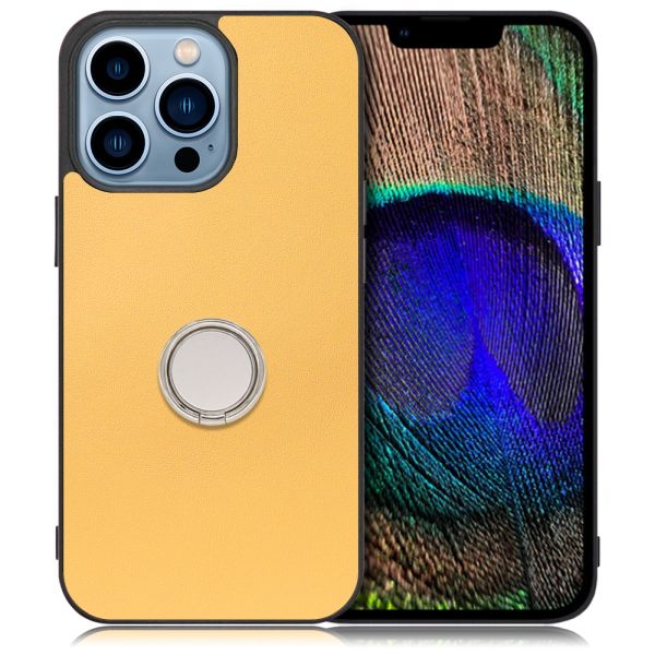 [ LOOF RING-SHELL ] iPhone 13 Pro iphone13pro 13pro プロ スマホケース 背面 ケース カバー ハードケース スマホリング リング付き 本革 ストラップホール [ iPhone 13 Pro ]