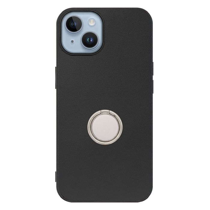 [ LOOF RING-SHELL (シンプル Ver.) ] iPhone 14 iphone14 スマホケース 背面 ケース カバー ハードケース スマホリング リング付き 本革 ストラップホール [ iPhone 14 ]
