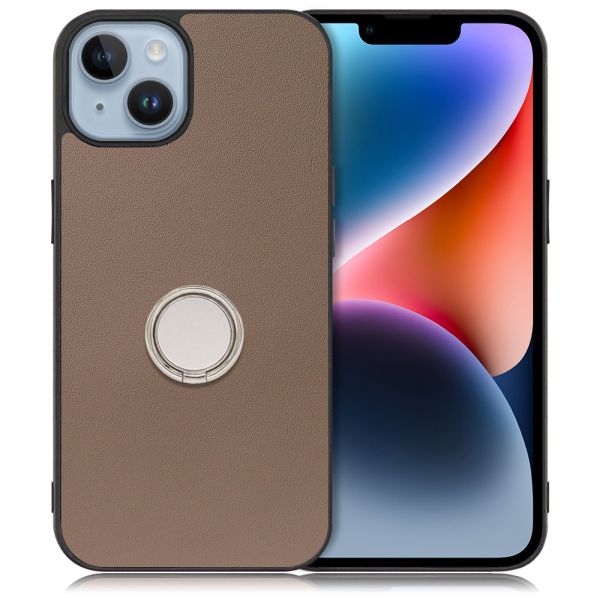 [ LOOF RING-SHELL ] iPhone 14 iphone14 スマホケース 背面 ケース カバー ハードケース スマホリング リング付き 本革 ストラップホール [ iPhone 14 ]