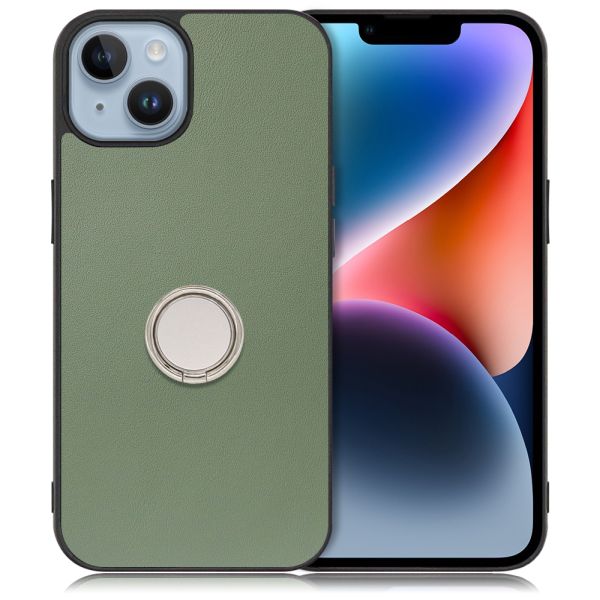 [ LOOF RING-SHELL ] iPhone 14 iphone14 スマホケース 背面 ケース カバー ハードケース スマホリング リング付き 本革 ストラップホール [ iPhone 14 ]