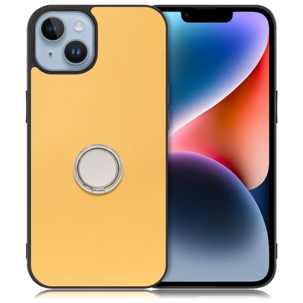 [ LOOF RING-SHELL ] iPhone 14 iphone14 スマホケース 背面 ケース カバー ハードケース スマホリング リング付き 本革 ストラップホール [ iPhone 14 ]