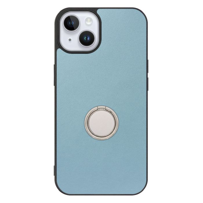 [ LOOF RING-SHELL (シンプル Ver.) ] iPhone 14 Plus iphone14plus 14plus 14+ プラス スマホケース 背面 ケース カバー ハードケース スマホリング リング付き 本革 ストラップホール [ iPhone 14 Plus ]