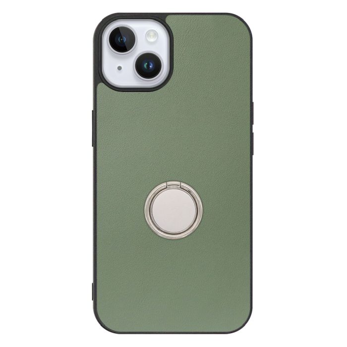[ LOOF RING-SHELL (シンプル Ver.) ] iPhone 14 Plus iphone14plus 14plus 14+ プラス スマホケース 背面 ケース カバー ハードケース スマホリング リング付き 本革 ストラップホール [ iPhone 14 Plus ]