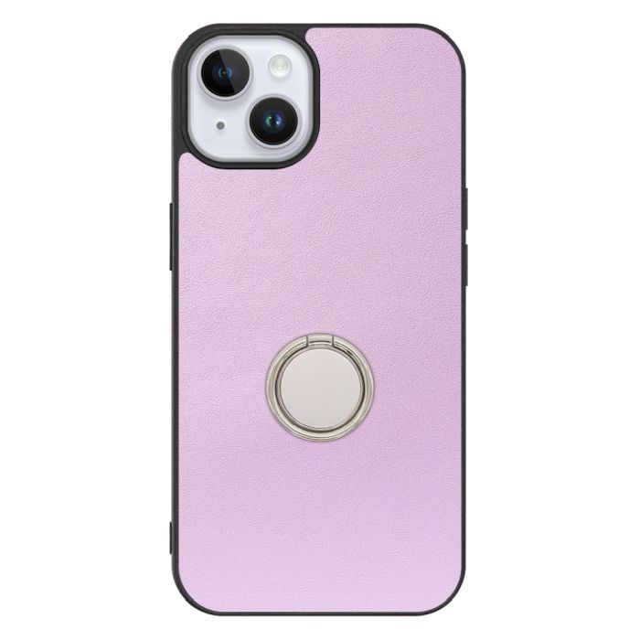 [ LOOF RING-SHELL (シンプル Ver.) ] iPhone 14 Plus iphone14plus 14plus 14+ プラス スマホケース 背面 ケース カバー ハードケース スマホリング リング付き 本革 ストラップホール [ iPhone 14 Plus ]