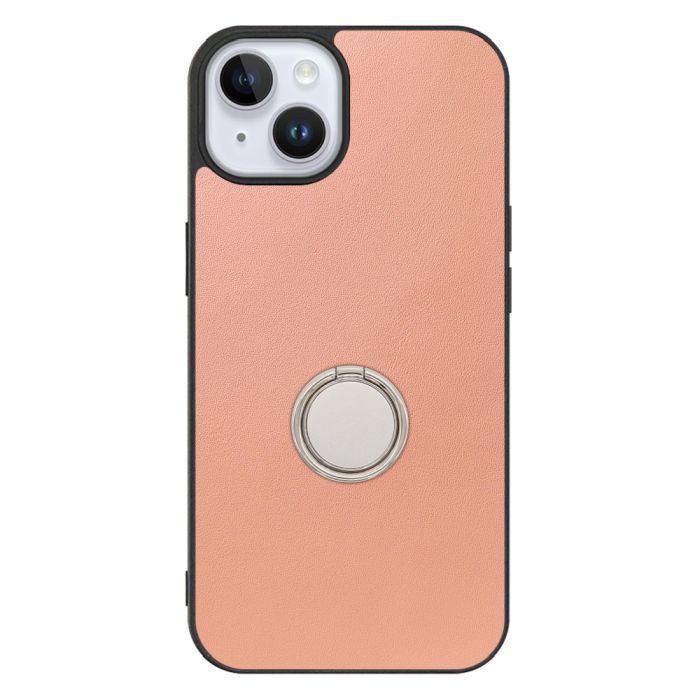[ LOOF RING-SHELL (シンプル Ver.) ] iPhone 14 Plus iphone14plus 14plus 14+ プラス スマホケース 背面 ケース カバー ハードケース スマホリング リング付き 本革 ストラップホール [ iPhone 14 Plus ]