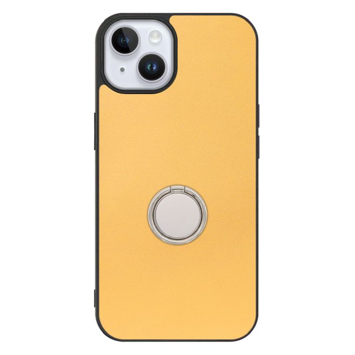 [ LOOF RING-SHELL (シンプル Ver.) ] iPhone 14 Plus iphone14plus 14plus 14+ プラス スマホケース 背面 ケース カバー ハードケース スマホリング リング付き 本革 ストラップホール [ iPhone 14 Plus ]