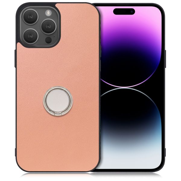 [ LOOF RING-SHELL ] iPhone 14 Pro iphone14pro 14pro プロ スマホケース 背面 ケース カバー ハードケース スマホリング リング付き 本革 ストラップホール [ iPhone 14 Pro ]
