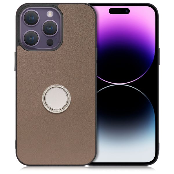 [ LOOF RING-SHELL ] iPhone 14 Pro Max iphone14promax 14promax プロマックス スマホケース 背面 ケース カバー ハードケース スマホリング リング付き 本革 ストラップホール [ iPhone 14 Pro Max ]