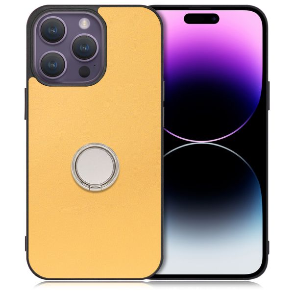 [ LOOF RING-SHELL ] iPhone 14 Pro Max iphone14promax 14promax プロマックス スマホケース 背面 ケース カバー ハードケース スマホリング リング付き 本革 ストラップホール [ iPhone 14 Pro Max ]