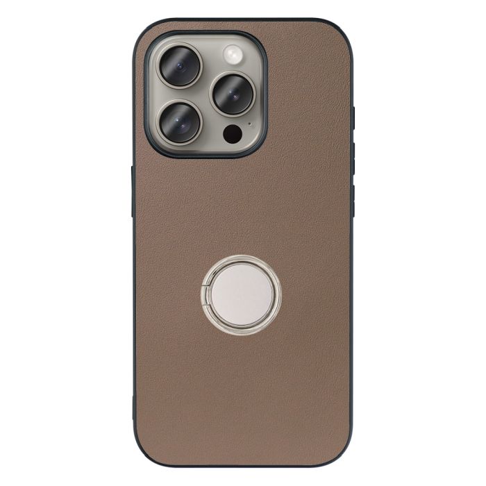[ LOOF RING-SHELL ] iPhone 15 Pro iPhone15 Pro アイフォン15 プロ iPhone 15 Pro 15Pro アイフォン 15 スマホケース 背面 ケース カバー ハードケース スマホリング リング付き 本革 ストラップホール [ iPhone 15 Pro ]