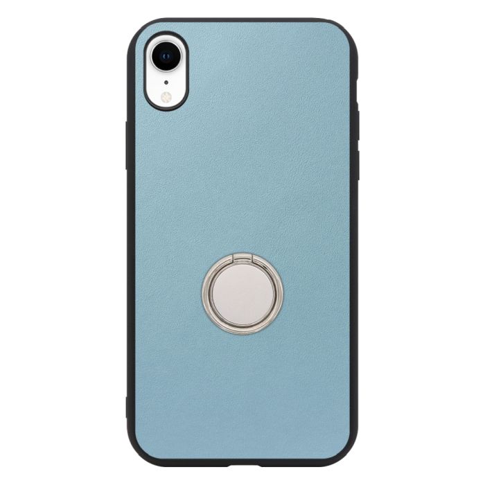[ LOOF RING-SHELL (シンプル Ver.) ] iPhone XR iPhonexr スマホケース 背面 ケース カバー ハードケース スマホリング リング付き 本革 ストラップホール [ iPhone XR ]